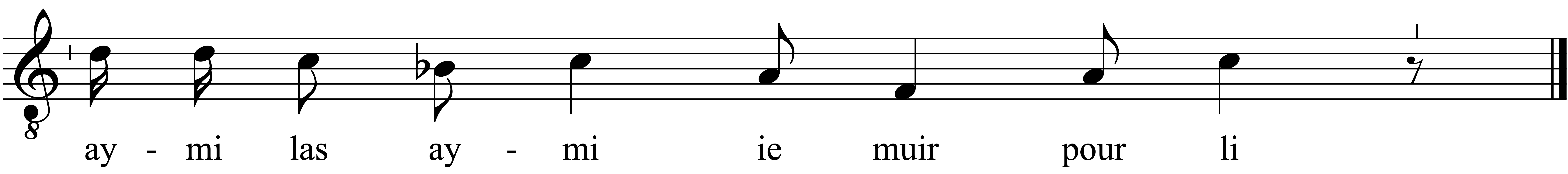 Refrain musical notation